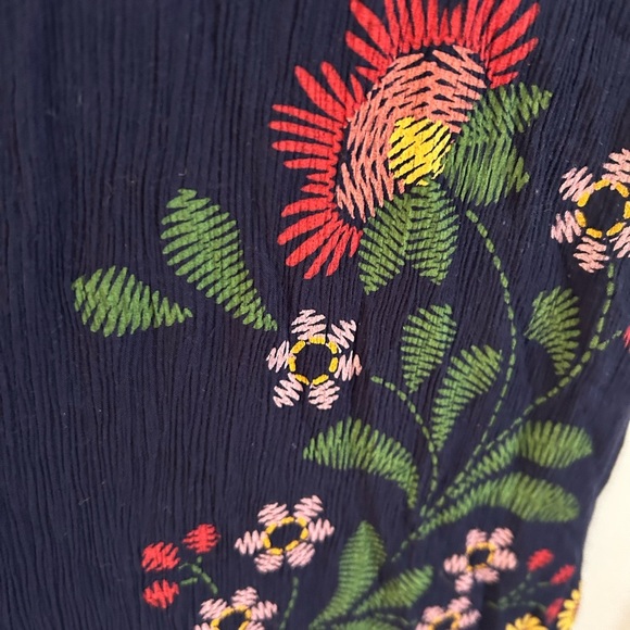 Desigual Women's Vest Anjou Dress Sleeveless Floral Light Viscose Blue Sz 42 - Picture 8 of 9